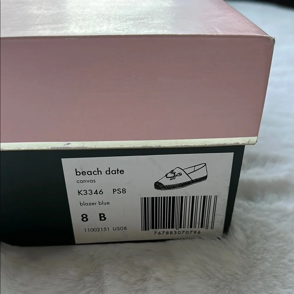 NIB Kate Spade Beach Date Espadrille Blazer Blue Crab size 8